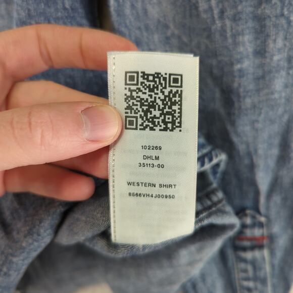 True Religion Blue Denim Casual Button Down Shirt - Picture 9 of 9